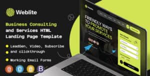 Weblite – Creative Business Consulting and Services HTML Landing Page Template