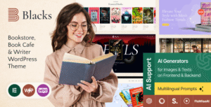Blacks – Bookstore, Book Cafe & Writer WordPress Theme