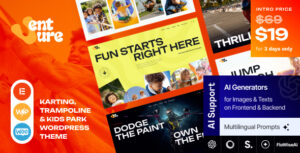 Venture – Karting, Trampoline & Carousel WordPress Theme