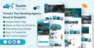 Tourm – Travel & Tour Booking Agency ReactJS Template
