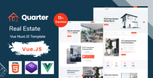 Quarter – Real Estate Vue Nuxt Js Template