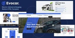 Evocar – Electric Vehicle & Charging Station HTML Template