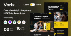 Vorix – Creative Digital Agency Vue Nuxt Js Template