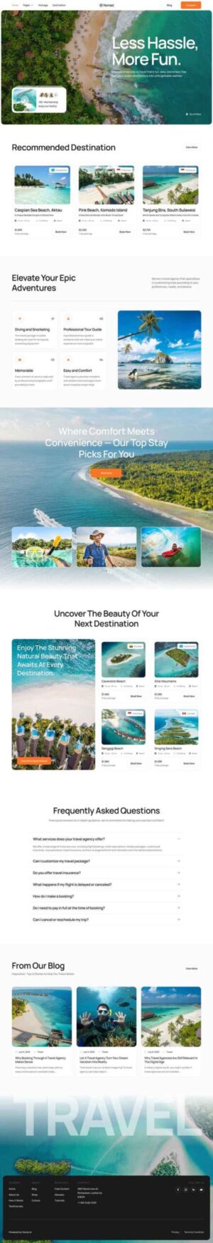Nomad – Tour & Travel Agency Elementor Template Kit