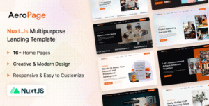 AeroPage – Nuxt.JS Multipurpose Landing Page Template