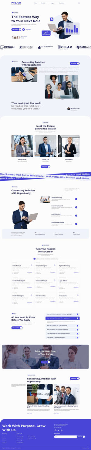 Projob – Recruitment Agency Elementor Template Kit