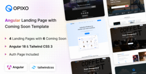 Opixo – Angular Landing & Coming Soon Template