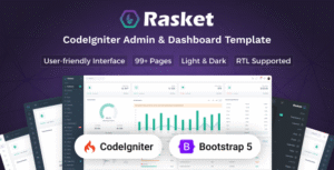 Rasket – CodeIgniter Admin Dashboard Template