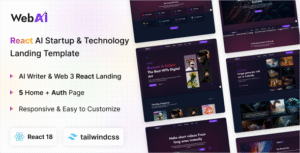 WebAi – AI Startup & Technology React Landing Template