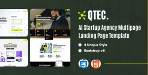 Qtech – AI Agency Startup HTML Landing Page Template