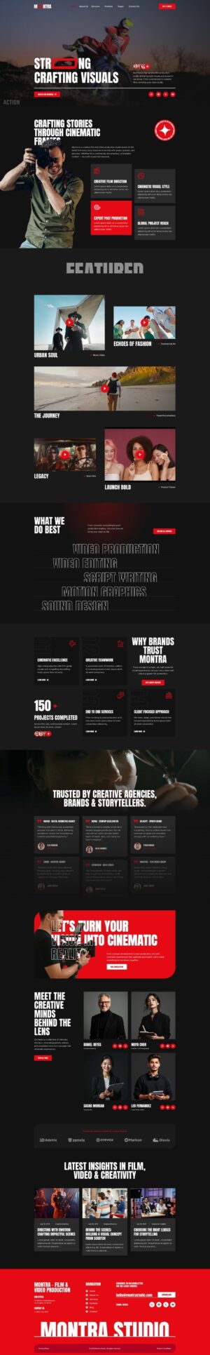 Montra – Film & Video Production Elementor Template Kits