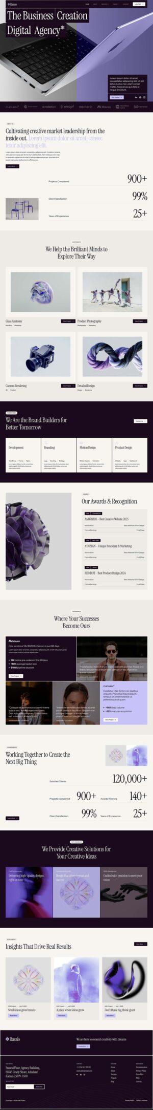Rassio – Creative Digital Agency Elementor Template Kit