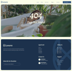 Lunara – Beauty Spa Wellnes Elementor Template Kit