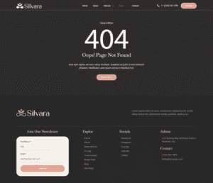 Silvara – Yoga Studio & Fitness Elementor Template Kit