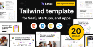 Sofax – Saas Startup Tailwind Template