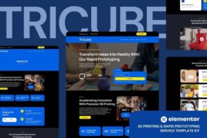 Tricube – 3D Printing & Rapid Prototyping Services Elementor Template Kits