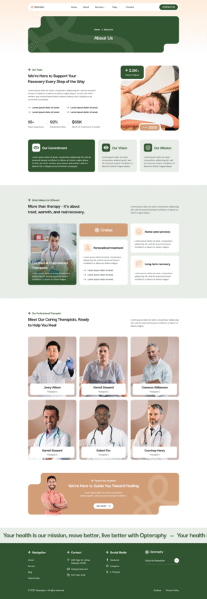 Opteraphy – Chiropractic & Physiotherapy Elementor Template Kit