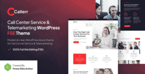 Callerr – Call Center Service & Telemarketing Gutenverse FSE WordPress Theme