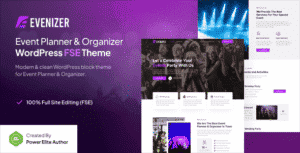 Evenizer – Event Planner & Organizer Gutenverse FSE WordPress Theme