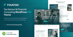 Fountax – Tax Advisor & Financial Consulting Gutenverse FSE WordPress Theme