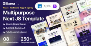 Uxora – Sass And software Next js Template