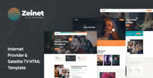 Zeinet – Internet Provider & Satellite TV HTML Template