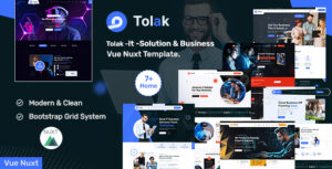 Tolak – IT Solution & Business Vue NuxtJS Template