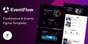 EventFlow – Conference & Events Figma Template