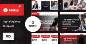 Malxy- Creative Digital Agency xd Template