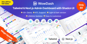 WowDash – Tailwind & Nextjs Admin Dashboard with shadcn UI (Typescript)