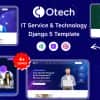 oTech – Django IT Solutions & Technology Startup Template