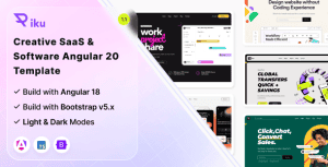 Piku – Creative Saas & Software Angular 20 Template