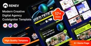 Renev – Modern Creative Digital Agency CodeIgniter Template