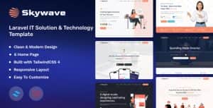 Skywave – Laravel Solution & Technology TailwindCSS 4 Template