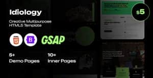 Idiology – Creative & Corporate Multipurpose HTML5 Template