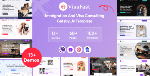Visafast – Gatsby.JS Immigration and Visa Consulting Template