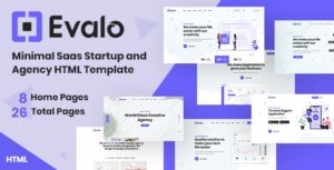 Evalo – Minimal SaaS Startup & Agency Html Template