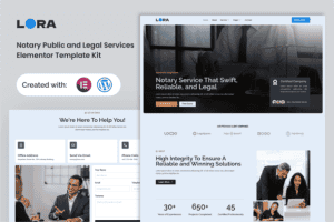 Lora – Notary Public & Legal Services Elementor Template Kit