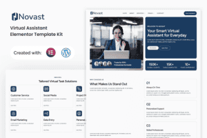 Novast – Virtual Assistant Elementor Template Kit