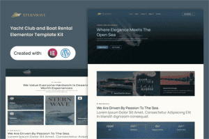 Sternwave – Yacht Club and Boat Rental Elementor Template Kit