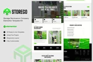 Storego – Storage Services Company Elementor Template Kit