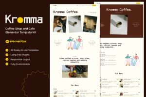 Kromma – Coffee Shop and Cafe Elementor Template Kit