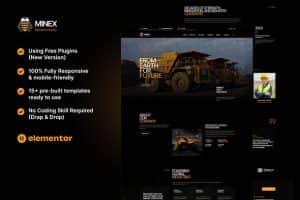 Minex – Mining & Industry Elementor Template Kit