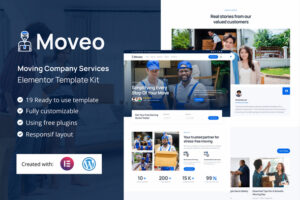 Moveo – Moving Company Services Elementor Template Kit