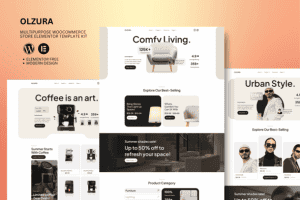 Olzura – Multipurpose Woocommerce Store Elementor Template Kit