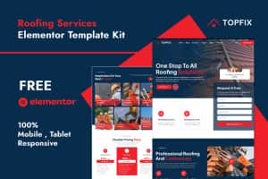 Topfix – Roofing Services Elementor Template Kit