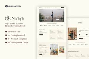 Nivaya – Yoga Studio & Fitness Elementor Template Kit