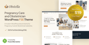 Obstella – Pregnancy Care & Obstetrician FSE WordPress Theme