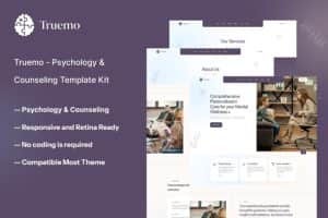 Truemo – Psychology & Counseling Template Kit
