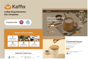 Kaffix – Coffee Shop & Cafe Elementor Template Kit